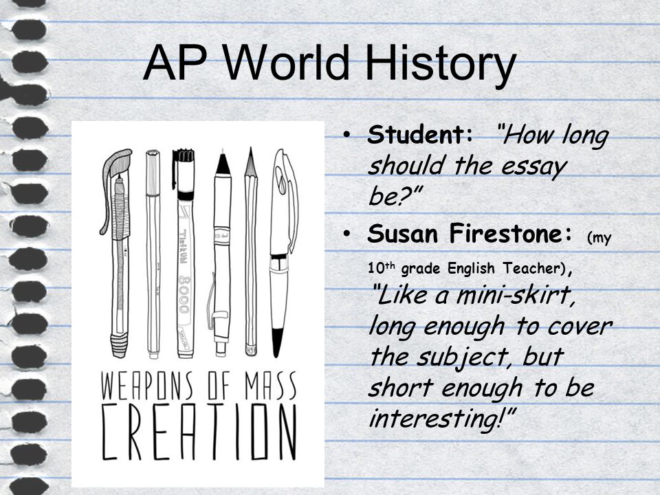 Ap world history student essays funny